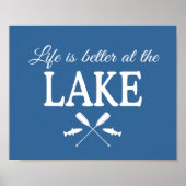 Het leven is beter op het Poster van het meer (Voorkant)