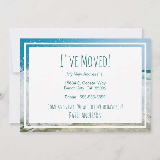 Het leven is beter op het strand aankondiging (Achterkant)