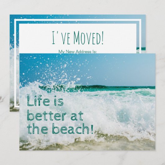 Het leven is beter op het strand aankondiging (Voorkant / Achterkant)