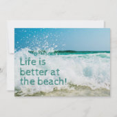 Het leven is beter op het strand aankondiging (Voorkant)