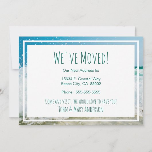 Het leven is beter op het strand aankondiging (Achterkant)