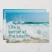 Het leven is beter op het strand aankondiging (Voorkant / Achterkant)