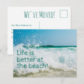 Het leven is beter op het strand aankondigingskaart (Voorkant / Achterkant)
