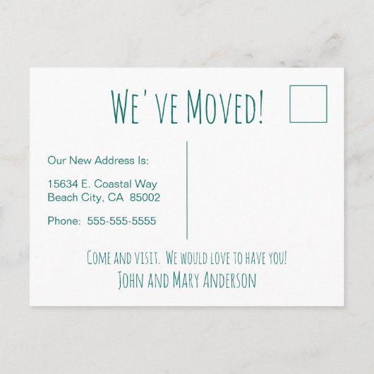 Het leven is beter op het strand aankondigingskaart (Achterkant)