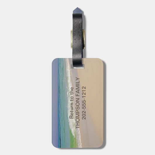 Het leven is beter op het strand bagagelabel (Achterkant verticaal)