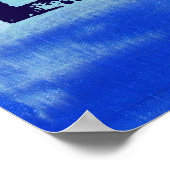 Het leven is beter op het strand - Blauw Abstracte Poster (Hoek)