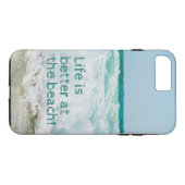 Het leven is beter op het strand Case-Mate iPhone case (Achterkant (Horizontaal))