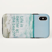 Het leven is beter op het strand Case-Mate iPhone case (Achterkant (horizontaal))