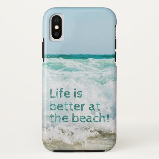 Het leven is beter op het strand Case-Mate iPhone case (Achterkant)