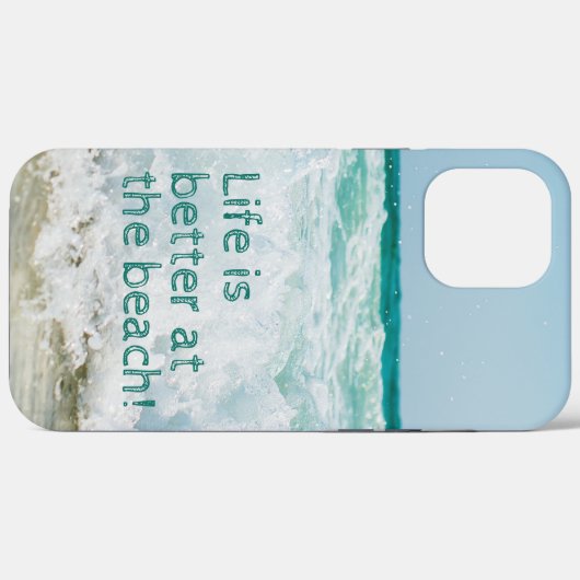 Het leven is beter op het strand Case-Mate iPhone case (Achterkant (horizontaal))