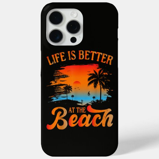 Het leven is beter op het strand Case-Mate iPhone case (Achterkant)