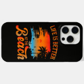 Het leven is beter op het strand Case-Mate iPhone case (Achterkant (horizontaal))