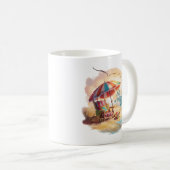 Het leven is beter op het strand Coastal Aesthetic Koffiemok (Voorkant rechts)