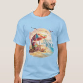 Het leven is beter op het strand Coastal Aesthetic T-shirt (Voorkant)
