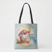 Het leven is beter op het strand Coastal Aesthetic Tote Bag (Voorkant)