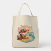 Het leven is beter op het strand Coastal Aesthetic Tote Bag (Achterkant)