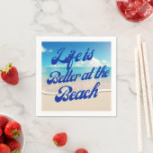 Het leven is beter op het strand cocktailparty ser servet (Insitu)