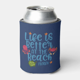 Het leven is beter op het strand Florida Souvenir Blikjeskoeler