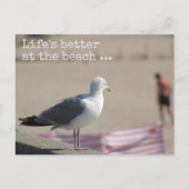 Het leven is beter op het strand - Fun quote Brief Briefkaart (Voorkant)