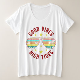 Het leven is beter op het strand grote maat t-shirt