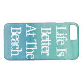 Het leven is beter op het strand  iPhone 7 hoesje (Achterkant (Horizontaal))