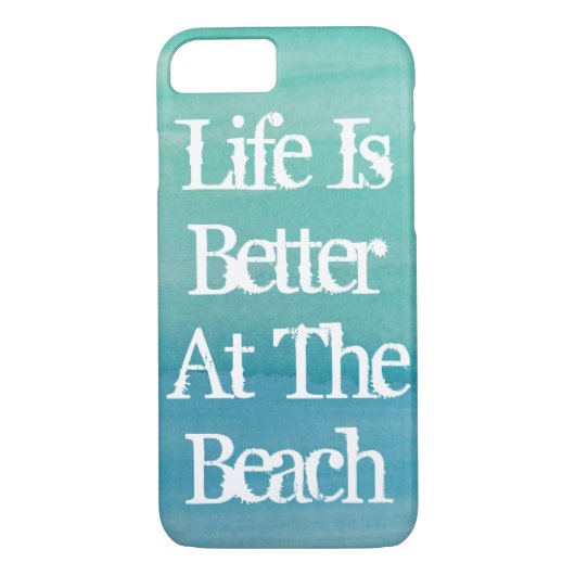 Het leven is beter op het strand  iPhone 7 hoesje (Achterkant)
