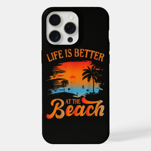 Het leven is beter op het strand iPhone hoesje (Achterkant)