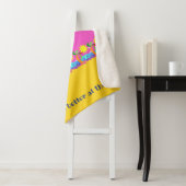 Het leven is beter op het strand, jouw naam, sherpa deken (In situ)