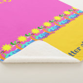 Het leven is beter op het strand, jouw naam, sherpa deken (3/4)