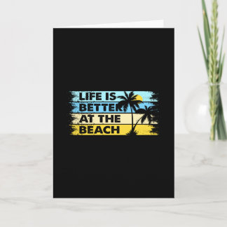 Het leven is beter op het strand kaart