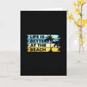 Het leven is beter op het strand kaart (Gele Bloem)
