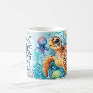 het leven is beter op het strand koffiemok