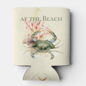 Het leven is beter op het strand / Krab / Blikjeskoeler (Achterkant)