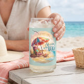 Het Leven is Beter op het Strand Kust Esthetiek Blikvorm Glas