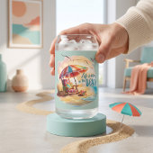 Het Leven is Beter op het Strand Kust Esthetiek Blikvorm Glas