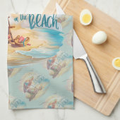 Het Leven is Beter op het Strand Kust Esthetiek Theedoek (Quarter Fold)