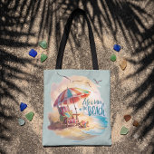 Het Leven is Beter op het Strand Kust Esthetiek Tote Bag