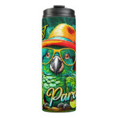 Het leven is beter op het strand Margarita Parrot Thermosbeker (Voorkant)