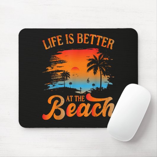 Het leven is beter op het strand muismat (Met muis)