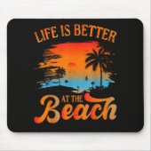 Het leven is beter op het strand muismat (Voorkant)