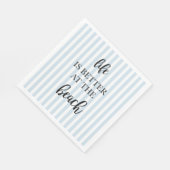 Het leven is beter op het strand Nautical Stripe Servet (Hoek)