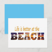 Het leven is beter op het strand postkaart (Voorkant / Achterkant)