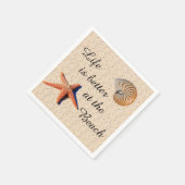 Het leven is beter op het strand servet (Hoek)