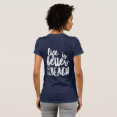 het leven is beter op het strand t-shirt (Achterkant volledig)