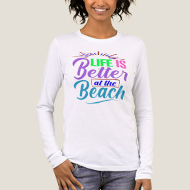 Het leven is beter op het strand Tri-Blend shirt