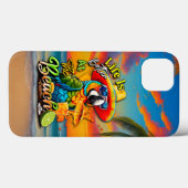 Het leven is beter op het strand Tropical Parrot Case-Mate iPhone Case (Achterkant (horizontaal))