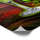 Het leven is beter op het strand Tropical Parrot Poster (Hoek)