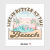 Het leven is beter op het strand Tropical Summer Sticker (Vel)