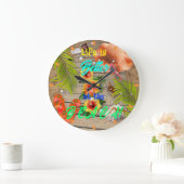 Het leven is beter op het strand Tropische Summer Grote Klok (Huis)