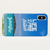 Het leven is beter op het strand zomer paradijs ei Case-Mate iPhone case (Achterkant (horizontaal))